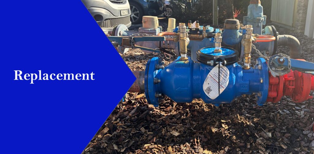 replacement of a backflow device