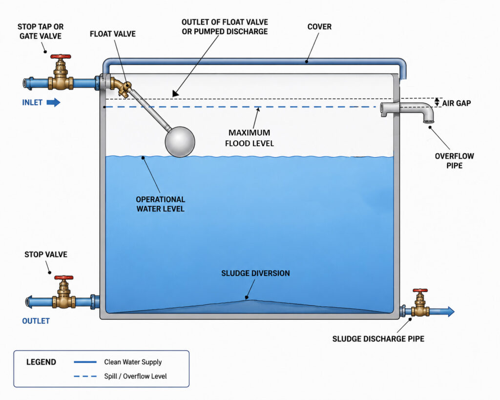 Air Gap on a break tank