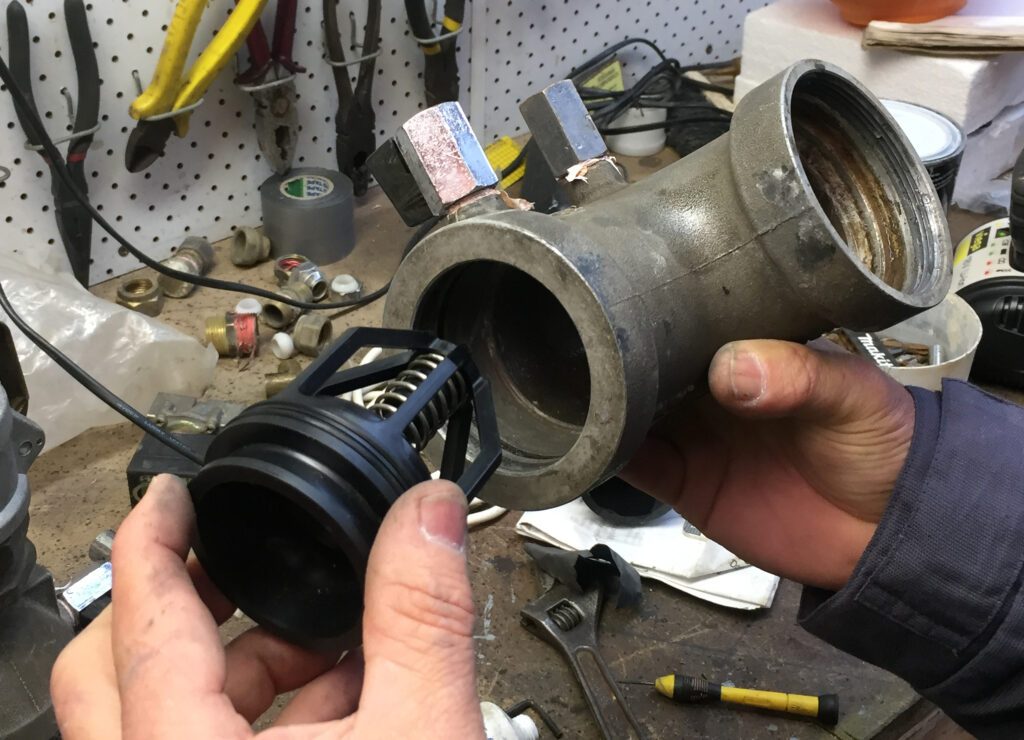 DVC of a stand pipe being repaired